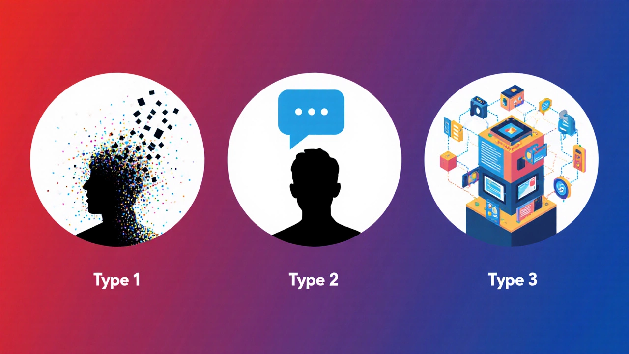 Три типа дизайнеров: устаревающий, переводчик и системный дизайнер, в символическом визуальном представлении.