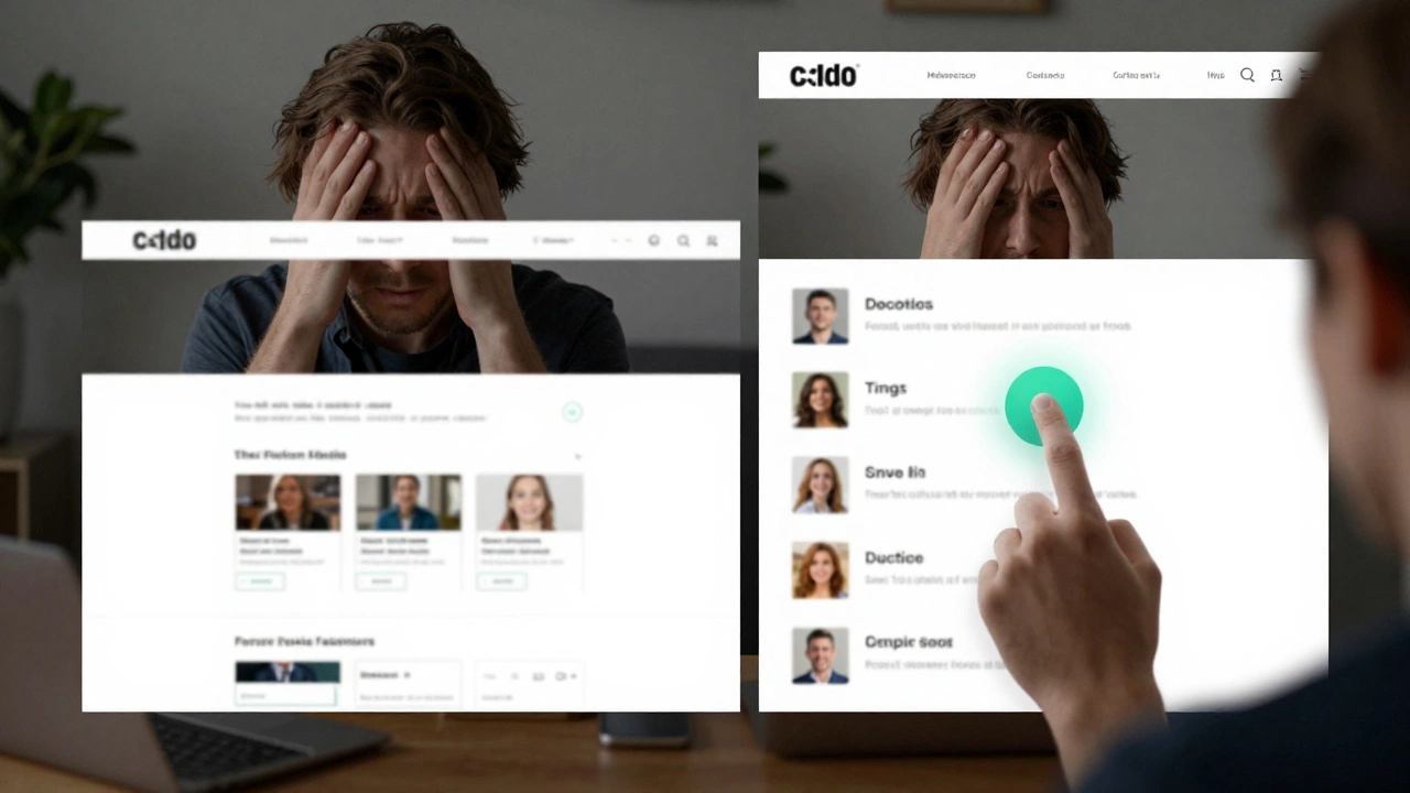Сравнение загроможденного сайта и упрощенной версии с отзывами