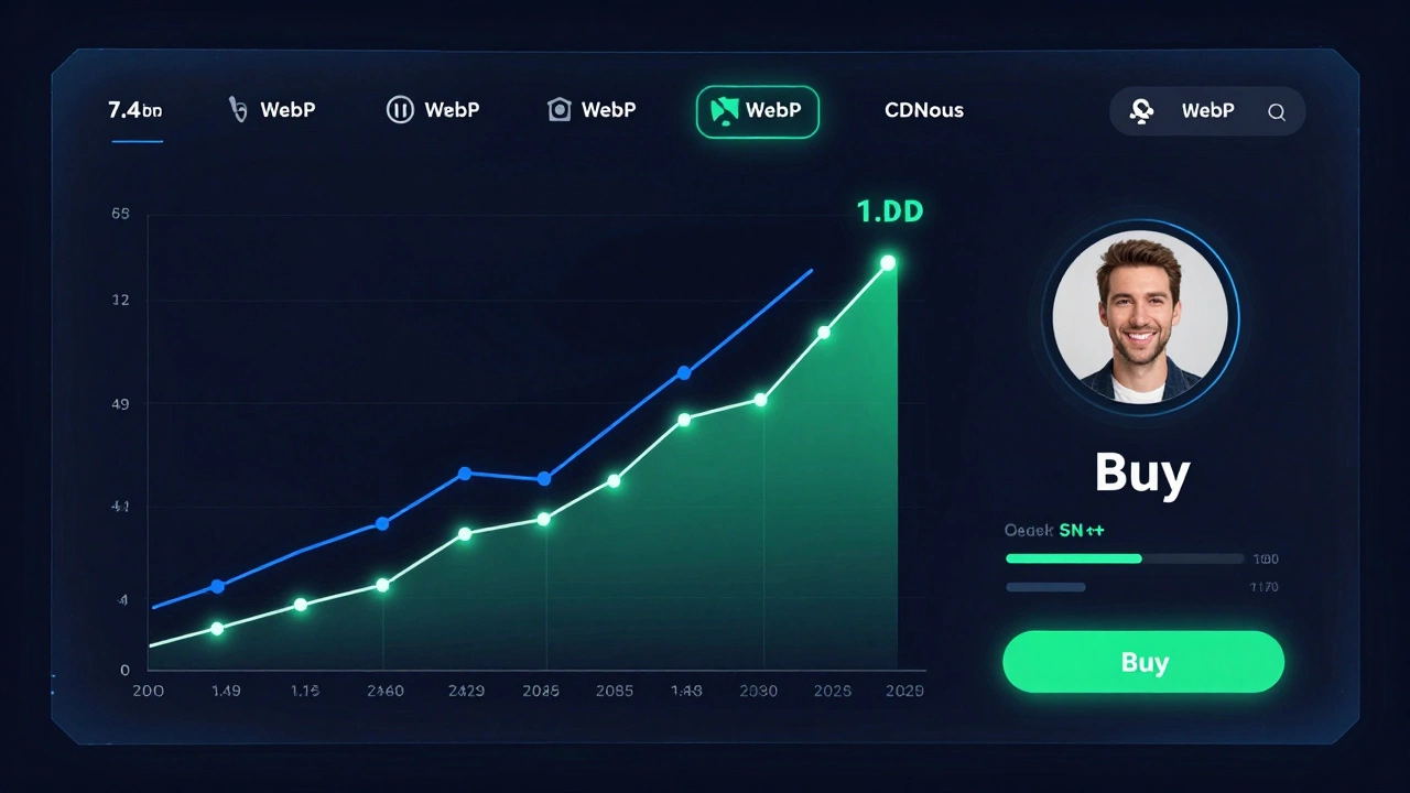 Дашборд показывает ускорение сайта с 7 до 1,4 секунд, CDN и WebP работают, пользователь радуется.