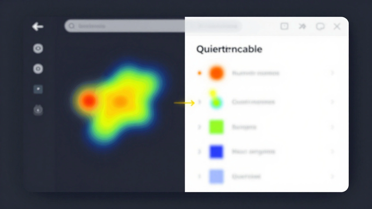 Сравнение сложного интерфейса и интуитивного дизайна с тепловыми картами поведения пользователей.
