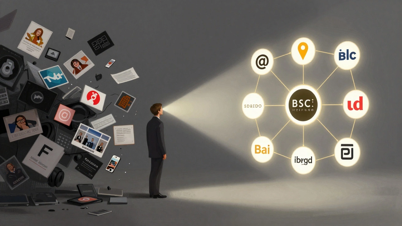 Дизайнер стоит между хаосом рекламы и структурированной визуальной идентичностью бренда.