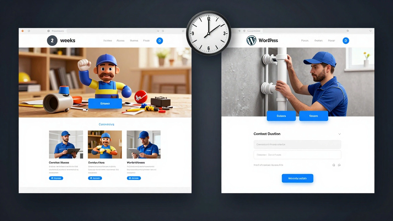 Сравнение простого эффективного сайта и перегруженного: один готов за 2 недели, другой — за 3 месяца.