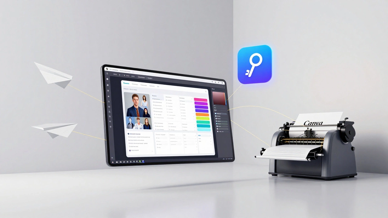 Современный дизайн-инструментарий: Figma, Canva, Affinity Designer и CorelDRAW в абстрактной, светлой композиции.