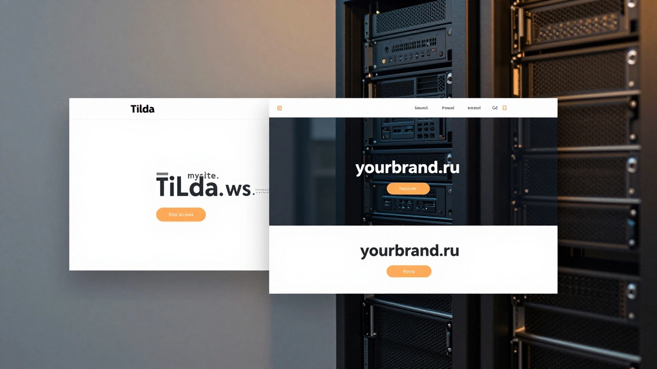 Сравнение сайта на конструкторе и на собственном домене с сервером на заднем плане.