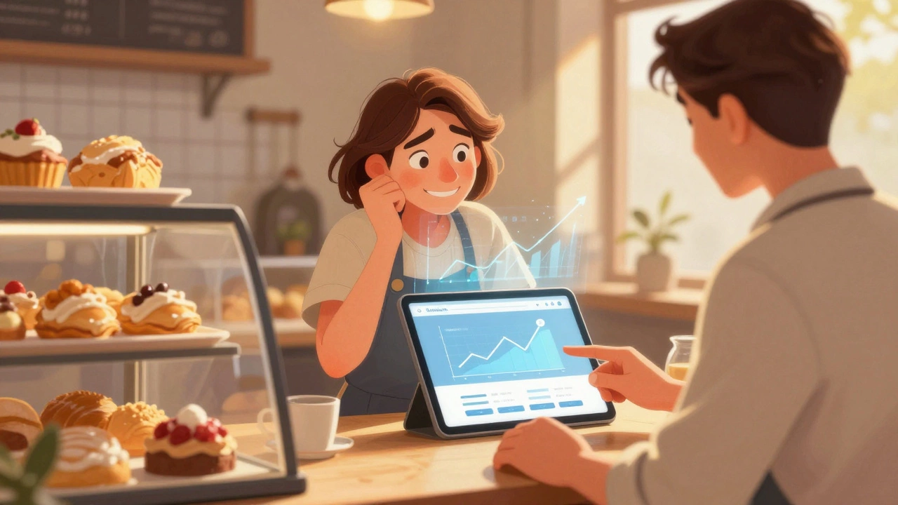 Владелец пекарни одобряет дизайн нового веб-ресурса