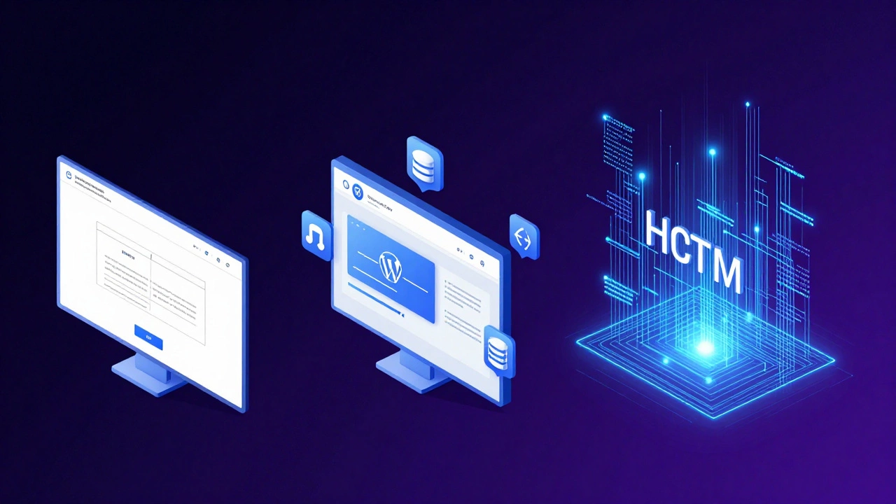 Концептуальное изображение эволюции сайта от простого лендинга до сложного программного кода