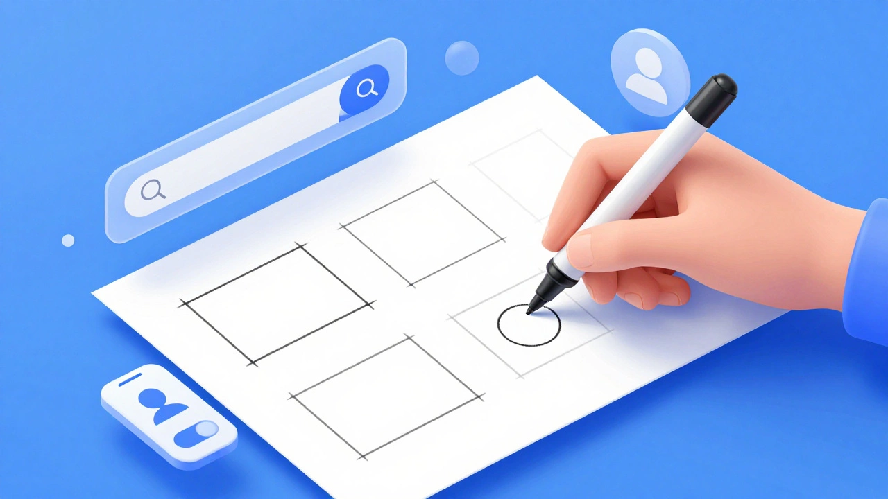 Процесс создания простого скетча мобильного приложения из фигур